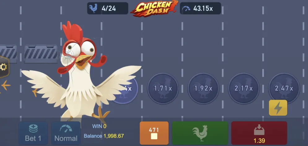 Chicken Dash gameplay